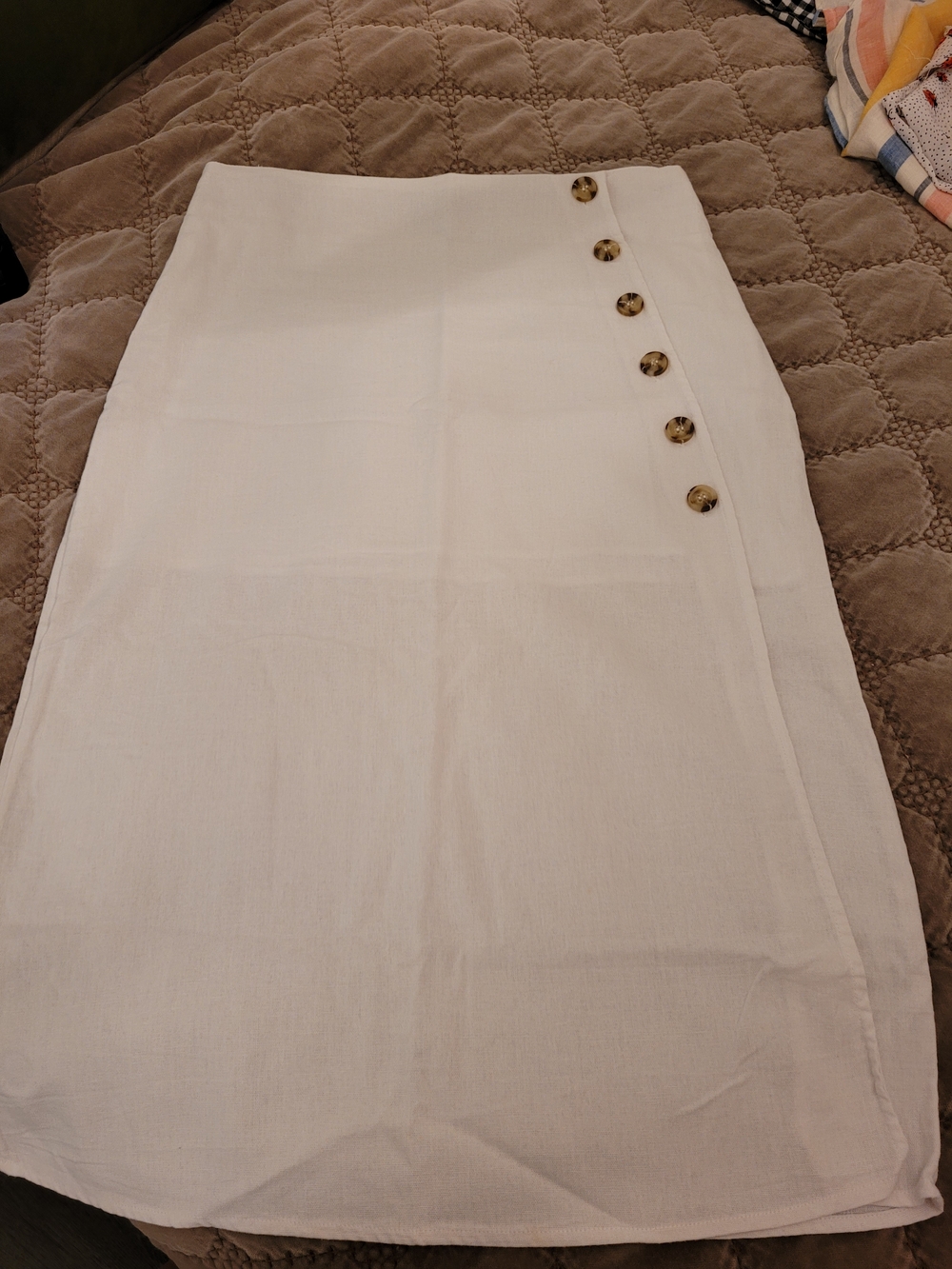 Classic White Linen Skirt